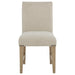 Naser Parsons Dining Side Chair Beige and Light Oak (Set of 2)