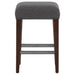 Naser Upholstered Counter Stool Grey and Dark Walnut (Set of 2)