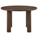 Faulkner 48-inch Round Wood Dining Table Brown Oak