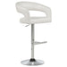 Travia Leatherette Upholstered Adjustable Bar Stool Ivory