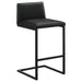 Vardon Genuine Leather Bar Stool Black (Set of 2)