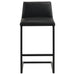 Vardon Genuine Leather Bar Stool Black (Set of 2)
