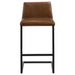 Vardon Genuine Leather Bar Stool Dark Brown (Set of 2)