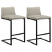 Vardon Genuine Leather Bar Stool Tan (Set of 2)