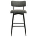 Levine Fabric Upholstered Swivel Bar Chair Grey (Set of 2)