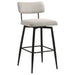 Levine Fabric Upholstered Swivel Bar Chair Cream (Set of 2)