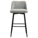 Mellor Fabric Upholstered Swivel Bar Chair Grey (Set of 2)