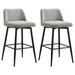 Mellor Fabric Upholstered Swivel Bar Chair Grey (Set of 2)