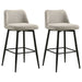 Mellor Fabric Upholstered Swivel Bar Chair Slate Brown (Set of 2)