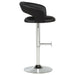 Travia Adjustable Leatherette Swivel Bar Stool Black and Chrome