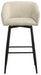 Rainer Fabric Upholstered Swivel Bar Chair Cream (Set of 2)