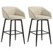 Rainer Fabric Upholstered Swivel Bar Chair Cream (Set of 2)