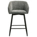Rainer Fabric Upholstered Swivel Counter Height Chair Charcoal (Set of 2)