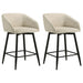 Rainer Fabric Upholstered Swivel Counter Height Chair Cream (Set of 2)
