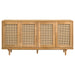 Fabra 4-door Dining Sideboard Storage Console Honey