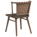 Tallis Woven Leatherette Back Dining Side Chair Brown (Set of 2)