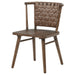 Tallis Woven Leatherette Back Dining Side Chair Brown (Set of 2)