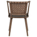 Tallis Woven Leatherette Back Dining Side Chair Brown (Set of 2)