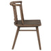 Tallis Woven Leatherette Back Dining Side Chair Brown (Set of 2)