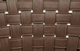 Tallis Woven Leatherette Back Dining Side Chair Brown (Set of 2)