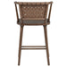 Tallis Woven Leatherette Back Counter Chair Brown (Set of 2)