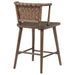 Tallis Woven Leatherette Back Counter Chair Brown (Set of 2)