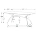 Randolph 79-inch Smart Top Rectangular Dining Table Sheesham and Brown