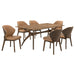 Randolph 7-piece Smart Top Rectangular Dining Set Sheesham and Brown
