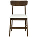 Merrin Dining Side Chair Off White and Walnut (Set of 2)