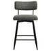 Levine Fabric Upholstered Swivel Counter Chair Grey (Set of 2)