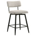 Levine Fabric Upholstered Swivel Counter Chair Cream (Set of 2)