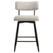Levine Fabric Upholstered Swivel Counter Chair Cream (Set of 2)