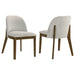Mueller Upholstered Dining Side Chair Brown and Beige (Set of 2)