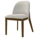 Mueller Upholstered Dining Side Chair Brown and Beige (Set of 2)