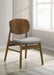 Benford Dining Side Chair Upholstered Seat Dark Brown (Set of 2)