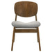 Benford Dining Side Chair Upholstered Seat Dark Brown (Set of 2)