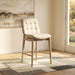Redbridge Upholstered Counter Chair Cream and Natural Oak (Set of 2)