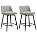 Mellor Fabric Upholstered Swivel Counter Chair Grey (Set of 2)