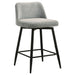 Mellor Fabric Upholstered Swivel Counter Chair Grey (Set of 2)