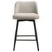 Mellor Fabric Upholstered Swivel Counter Chair Slate Brown (Set of 2)
