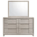 Farre 6-drawer Dresser with Mirror Washed Grey