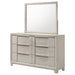 Farre 6-drawer Dresser with Mirror Washed Grey