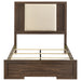 Etienne Full Velvet Upholstered Panel Bed Walnut