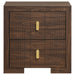 Etienne 2-drawer Nightstand Bedside Table Walnut