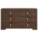 Etienne 6-drawer Bedroom Dresser Walnut