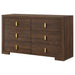 Etienne 6-drawer Bedroom Dresser Walnut