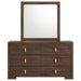 Etienne 6-drawer Dresser with Mirror Walnut