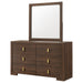Etienne 6-drawer Dresser with Mirror Walnut