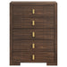 Etienne 5-drawer Bedroom Chest of Drawers Walnut