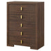 Etienne 5-drawer Bedroom Chest of Drawers Walnut